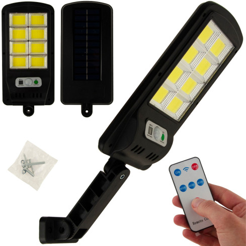 TG64681 LED pouliční lampa, solární svítidlo, 120 LED + dálkové ovládání
