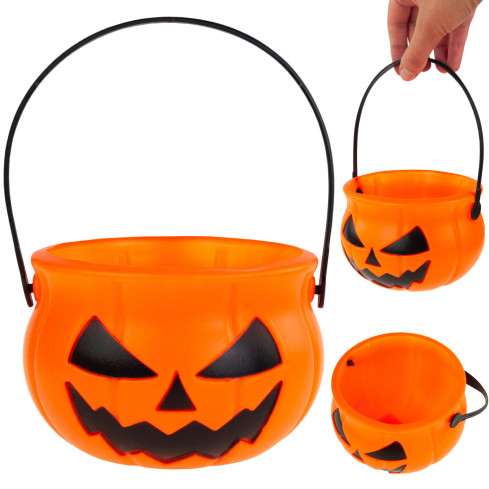TG66295 – kbelíček, nádoba na sladkosti, halloweenský kbelíček s motivem dýně