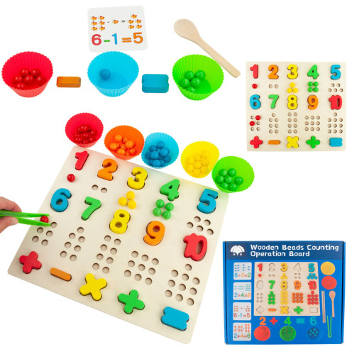 TG67012 dřevěná montessori skládačka pro výuku matematiky