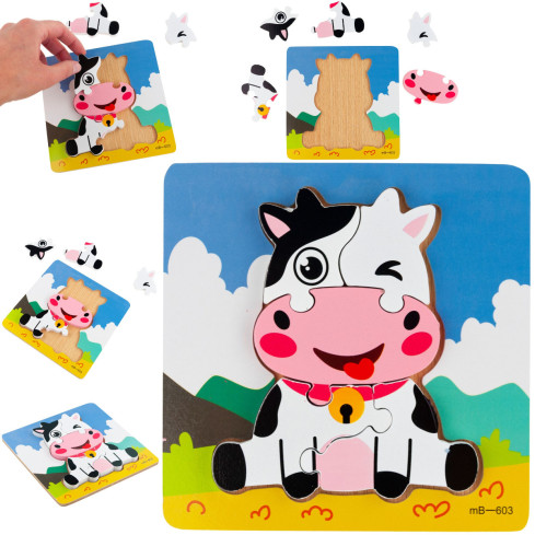 TG67017 dřevěná skládačka, puzzle, karamelka, vzdělávací kostky