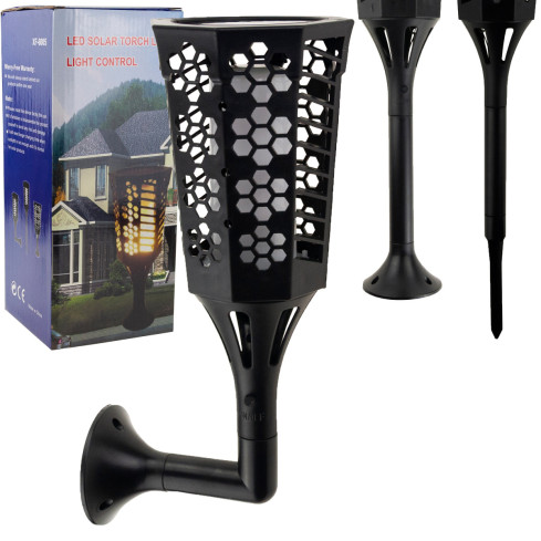 TG67269 solární lampa, LED pochodeň 3 v 1, zapichovací lucerna, nástěnné svítidlo, svítilna