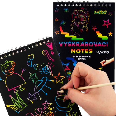 TG67286 škrabátko, stírací los, omalovánky, zápisník A5
