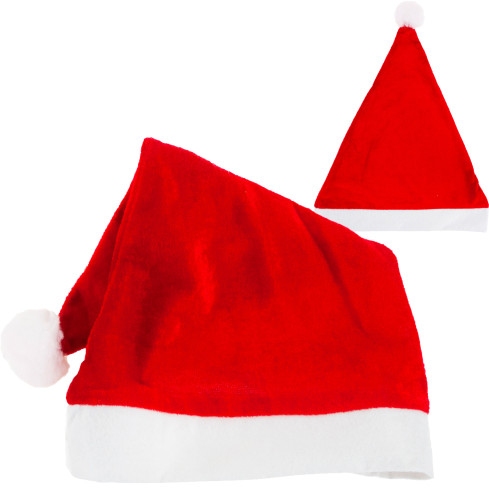 TG69514 čepice Santa Clause, plusová čepice s bambulí, univerzální velikost, červená