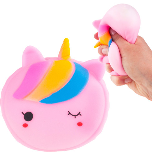 TG71174 mačkací antistresová hračka – duhový jednorožec, smyslová squishy