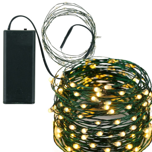 TG73524-2 vánoční světýlka na zeleném drátku, 40 LED, teplé světlo, na baterie