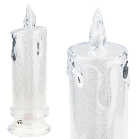 TG79053 LED svíčka, náplň do hrobových svícnů, bateriová svíčka s brokátovým efektem, 18 cm, na hřbitov