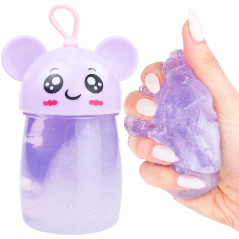 Slime, modelína, na hraní, pro děti, s nádobkou, pružná, směs barev