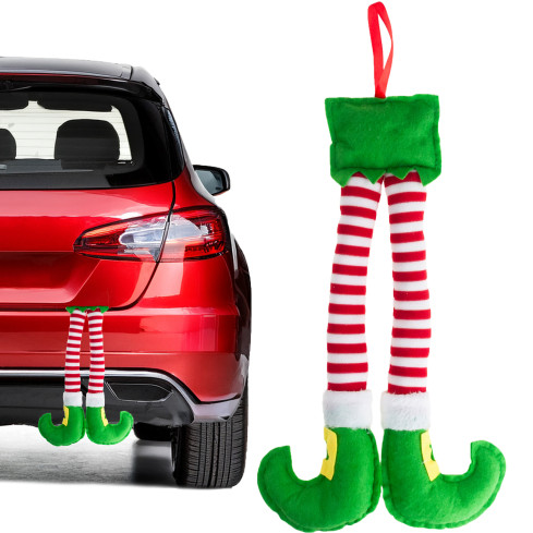 TG80093 elfí nožičky, přívěsek, dekorace na dveře auta, okna, Vánoce, Santa Claus