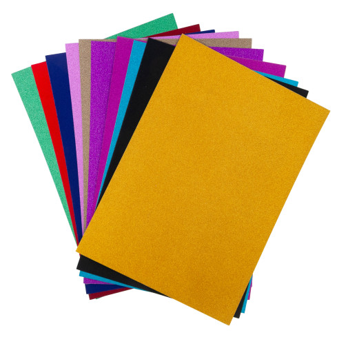 TG80302 kreativní papír A4, listy s glitry, různé barvy, 10 ks/sada; kreativní papír A4, listy s glitry, různé barvy, 10 ks/sada