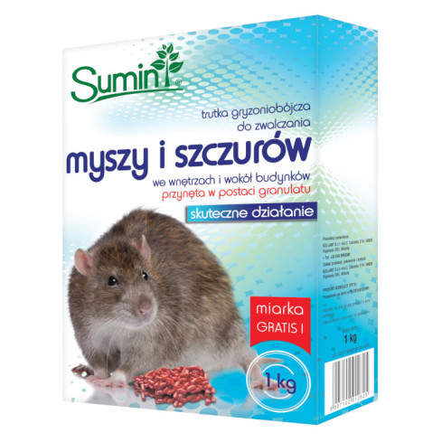 Kka-09665 granulovaný jed na krysy, myši a hlodavce, 1 kg, Sumin