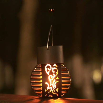 TG60446 solární lampa, pochodeň, závěsná LED lampa, loftový lucernička, prolamovaná