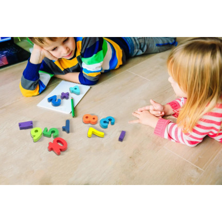 TG50034 dřevěné kostky s čísly – skládačka pro výuku počítání, čísličky, puzzle