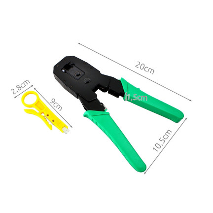 TV37 lisovací kleště RJ-45, RJ45, RJ12, RJ11, RJ9 + odizolovač