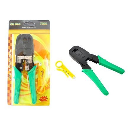 TV37 lisovací kleště RJ-45, RJ45, RJ12, RJ11, RJ9 + odizolovač