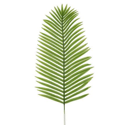 Umělý palmový list, tropická dekorace, jedna větvička, 55 cm