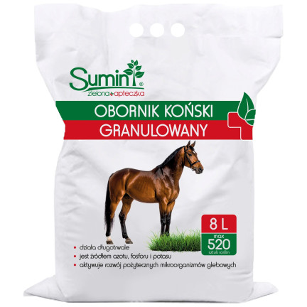 Hnojivo – koňský hnůj, granulované, přírodní, univerzální, Sumin, 8 l