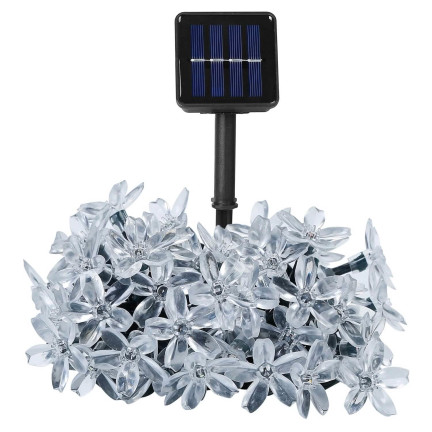 TG81586 solární světla, květiny, 30 LED, délka 6,5 m, 8 režimů svícení, teplá bílá