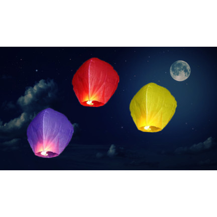 ZW20 létající lampiony štěstí, čínský lampion přání na svatbu a Silvestra