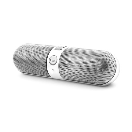 EP118WS Esperanza – Bluetooth reproduktor ve tvaru klavíru, bílá a stříbrná
