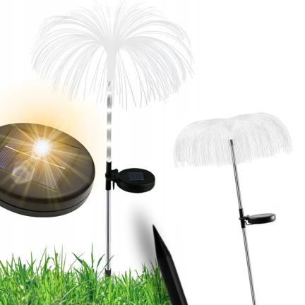 TG71397 solární lampa, 2 ks/sada, zahradní LED lampa ve tvaru medúzy, zapichovací lampa „jellyfish“