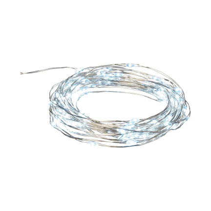 TG66259-1 vánoční světýlka na drátku, 10 LED, mikrogirlanda, studená bílá + baterie
