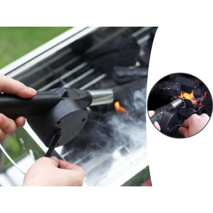 DO55 – ventilátor pro rozpalování grilu, rozdmýchávání ohně, táboráku, krbu a BBQ, ruční rozpalování