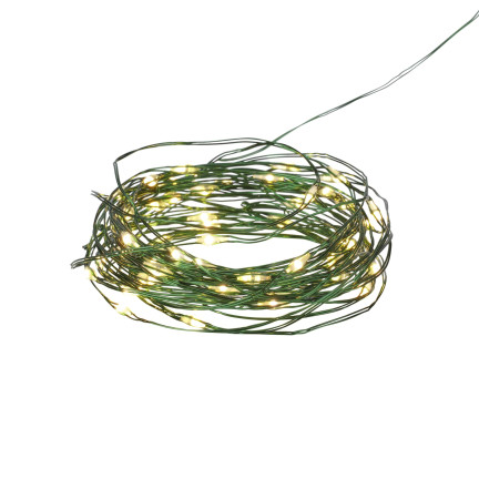 TG73524-2 vánoční světýlka na zeleném drátku, 40 LED, teplé světlo, na baterie