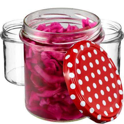 PAC3500/82 Sklenice Skleněné sklenice 350 ml na zavařeniny, okurky, med, likéry, omáčky FI82