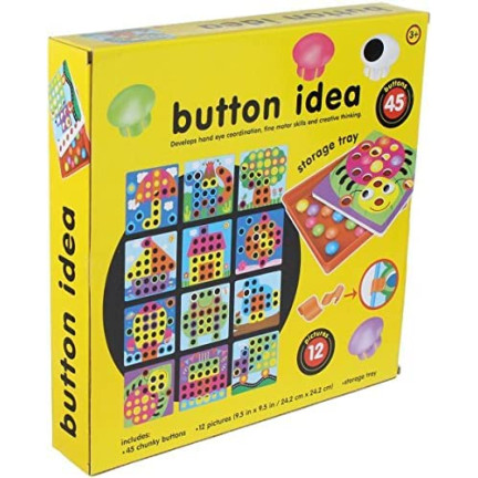 TG67283 skládanka s knoflíky, vzdělávací mozaika, houbičky, puzzle, špendlíky, montessori hra
