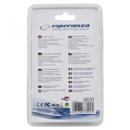 ES268 USB 2.0 rozbočovač se 4 porty EA124
