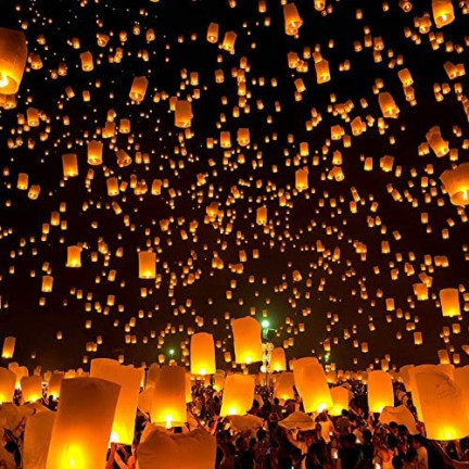 ZW20 létající lampiony štěstí, čínský lampion přání na svatbu a Silvestra