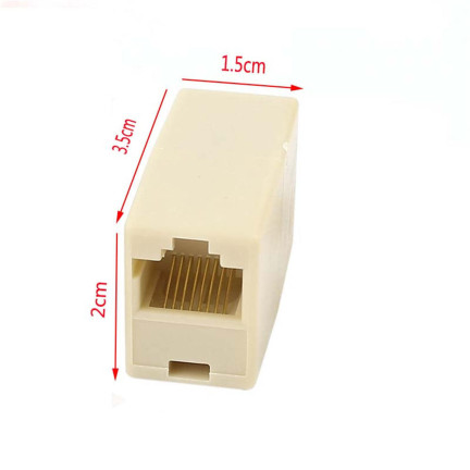 TV53 propojka síťových kabelů, propojka s konektorem RJ45, adaptér, 8p8c pozlacená