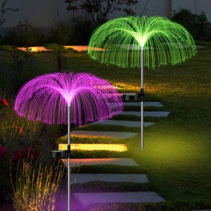 TG71397 solární lampa, 2 ks/sada, zahradní LED lampa ve tvaru medúzy, zapichovací lampa „jellyfish“
