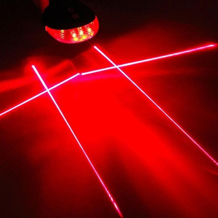HH74 laserové cyklistické světlo s 5 LED diodami a laserem