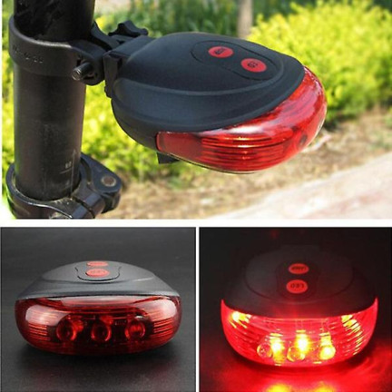 HH74 laserové cyklistické světlo s 5 LED diodami a laserem