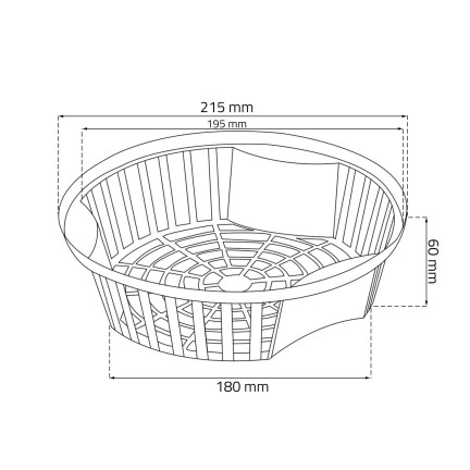 IKCS215-G851 košík, miska, obal na výsadbu cibulek květinových 21,5 cm