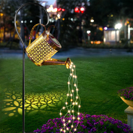 TG71284 solární lampa ve tvaru konevky, solární zahradní lampa do zahrady, dekorativní