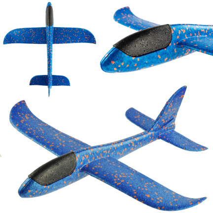 9137 dokonalý model letadla z polystyrenu, 47 cm, kluzák, velký modrý