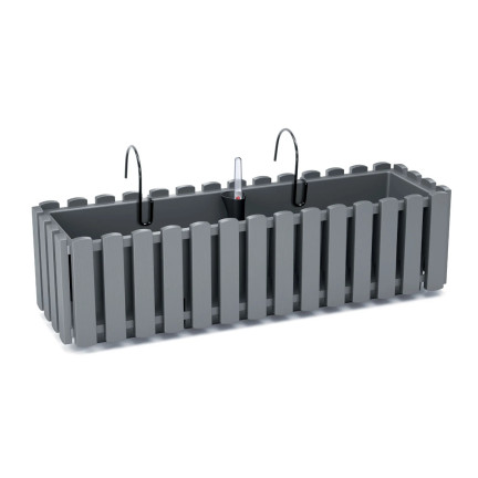 DDEF600W-405u balkonový box na zábradlí, květináč 58 cm s úchyty, měřič vlhkosti