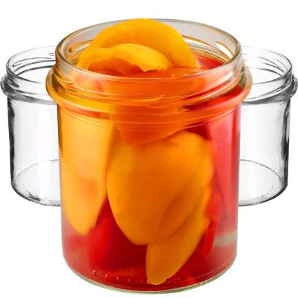 PAC3500/82 Sklenice Skleněné sklenice 350 ml na zavařeniny, okurky, med, likéry, omáčky FI82