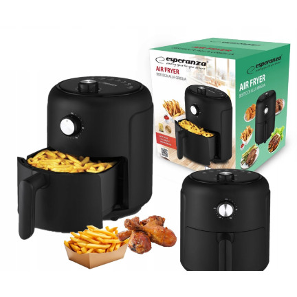 EKA001 horkovzdušná fritéza bez tuku 2,6 l, horkovzdušná fritéza bez tuku a oleje, 1000 W
