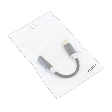 AK291C  adaptér z kabelu USB-C na sluchátkový konektor mini jack