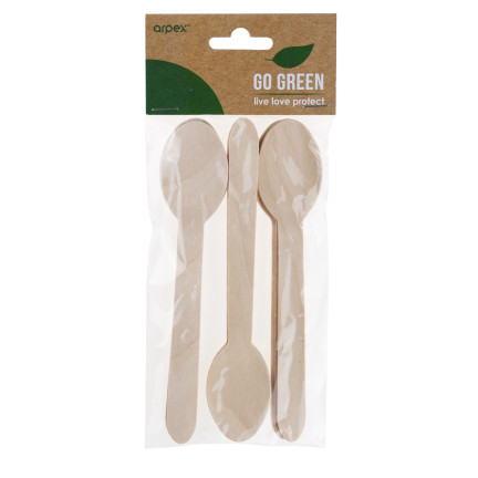 ARP7874 dřevěné lžičky a lžíce 16 cm, 8 ks, gril, grilování, oslava, večírek