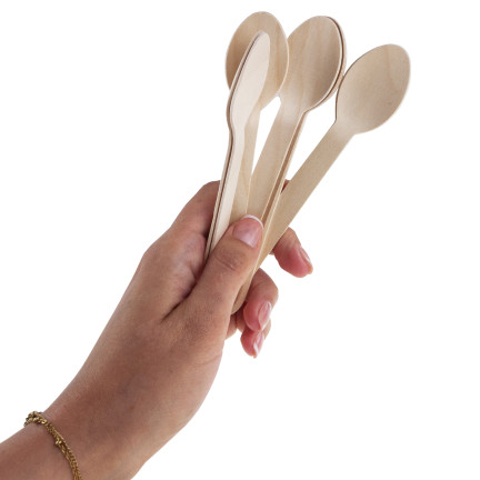 ARP7874 dřevěné lžičky a lžíce 16 cm, 8 ks, gril, grilování, oslava, večírek