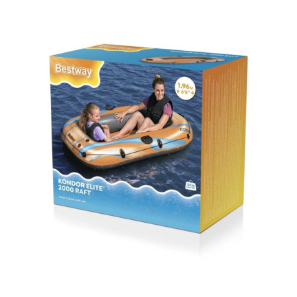 61139 nafukovací člun Bestway, turistický nafukovací člun, Kondor Elite 2000 Raft 1,96 × 1,06 m
