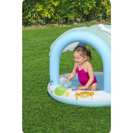 52638 Bazén se stříškou, dětský bazén, nafukovací dno, Bestway 34L 1,04 X 0,84 m