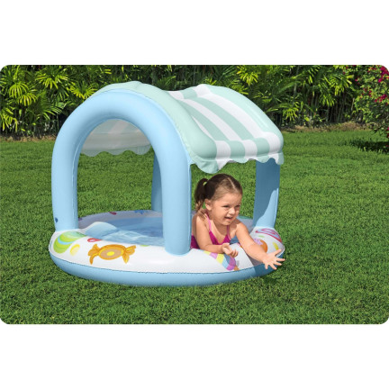 52638 Bazén se stříškou, dětský bazén, nafukovací dno, Bestway 34L 1,04 X 0,84 m
