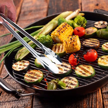 BBQ0711 kuchyňské kleště na grilování z nerezové oceli, 28 cm, na přípravu steaků