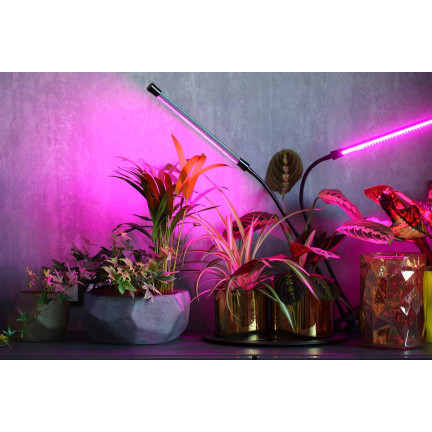 IM011 lampa pro růst rostlin a doplňkové osvětlení, 2ramenná, 40 LED, časovač + dálkové ovládání