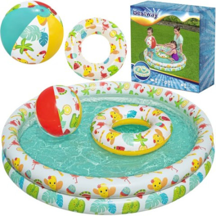 51124 DĚTSKÝ NAFUKOVACÍ BAZÉNOVÝ SET KRUHOVÉ BROUZDALIŠTĚ BESTWAY GARDEN 51124
